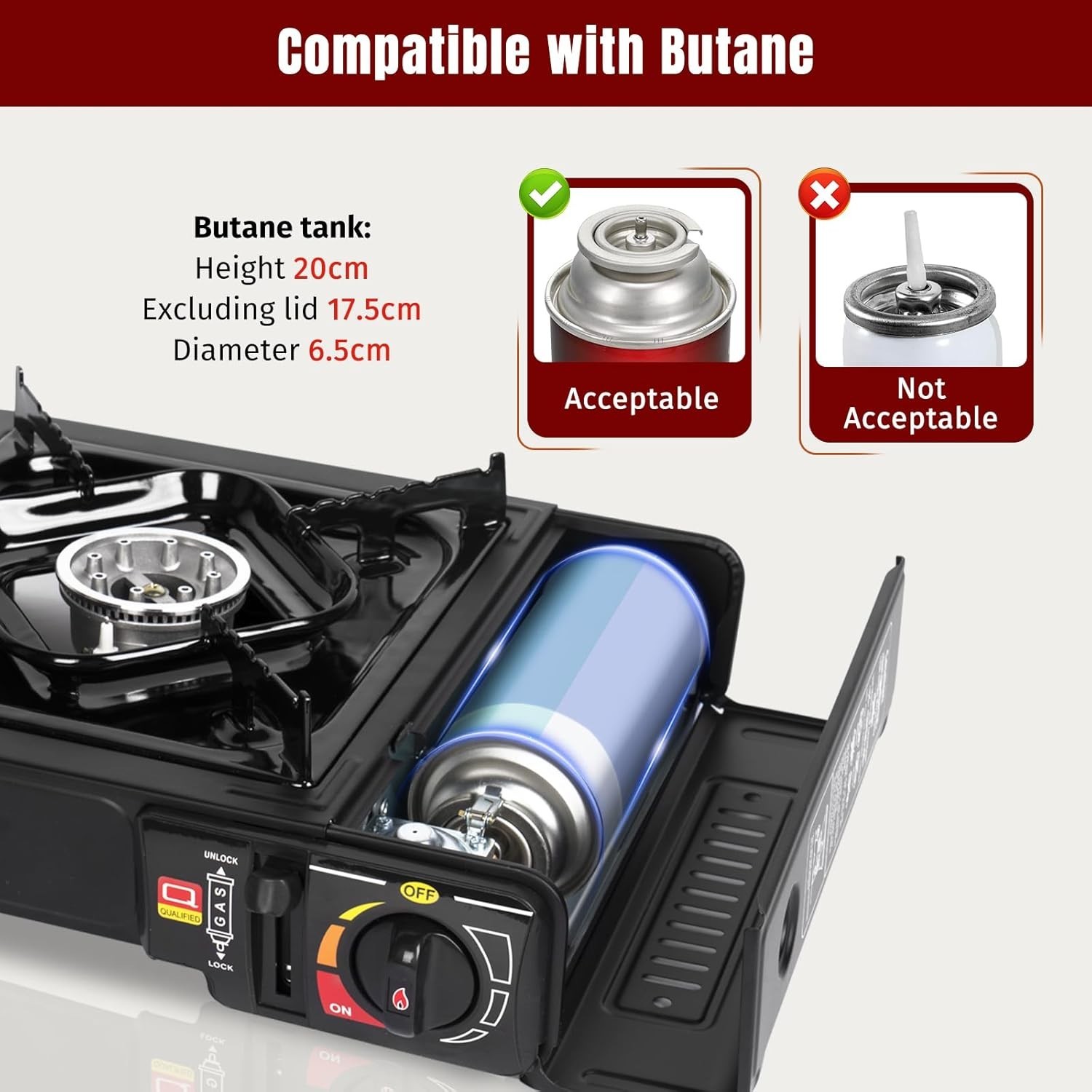 Outdoor Camping Butane Gas Stove Portable Single Burner Hob BBQ Picnic Cooker — image 11