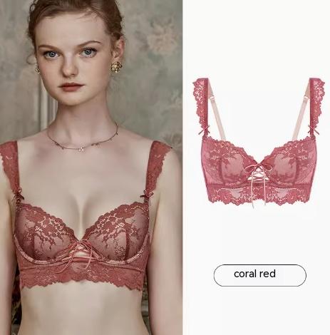 Coral red bra