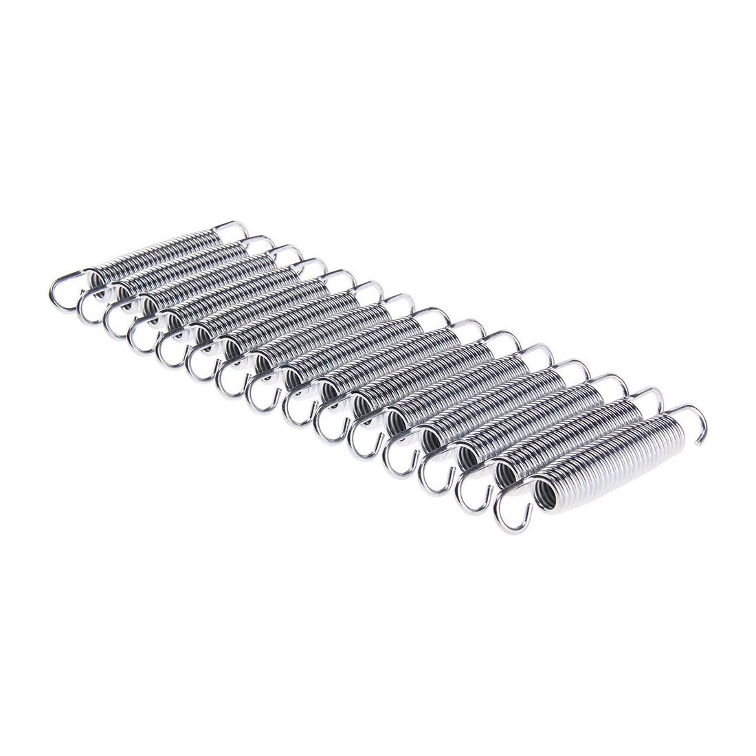 Set Of 35 Trampoline Replacement Springs, Heavy-Duty Galvanised 5.5 14cm Silver