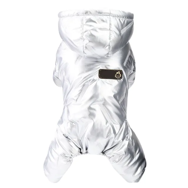 Pet Dog Clothes Small Winter Thickened Embossed Four Legs Silver - Shop at LoveMi