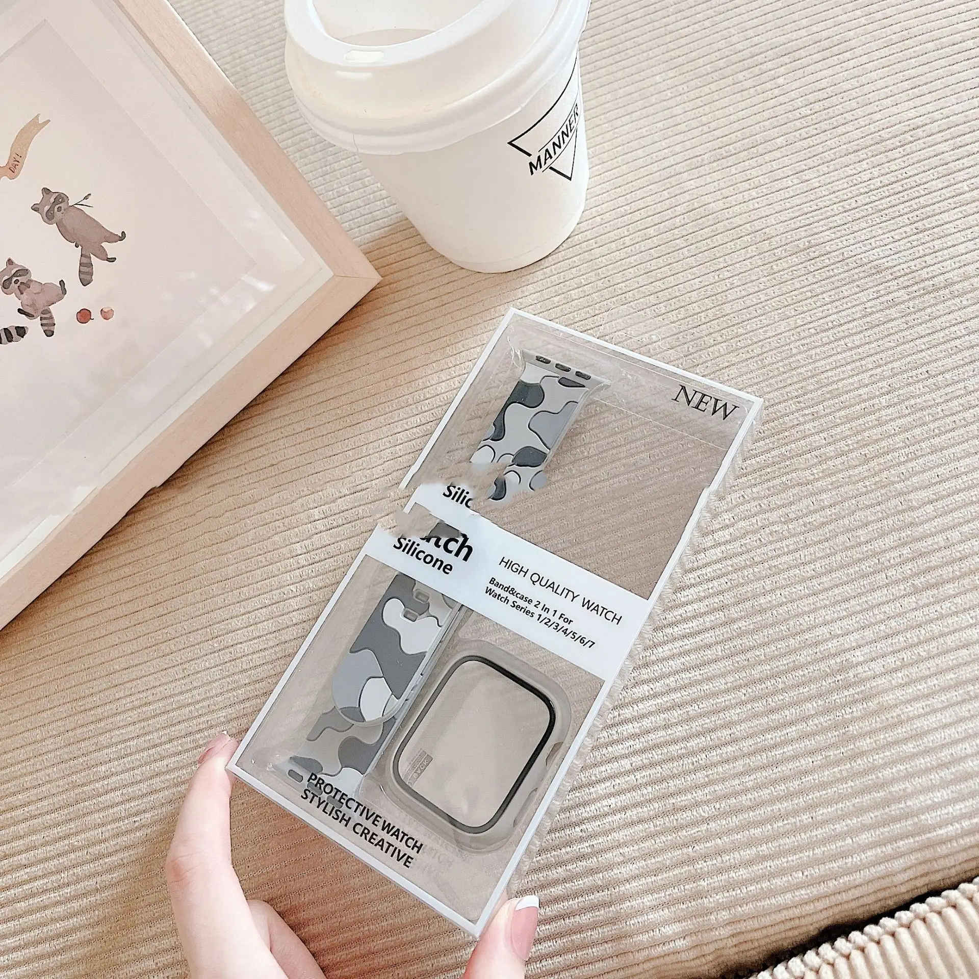 Watch With Camouflage Two In One Protective Case