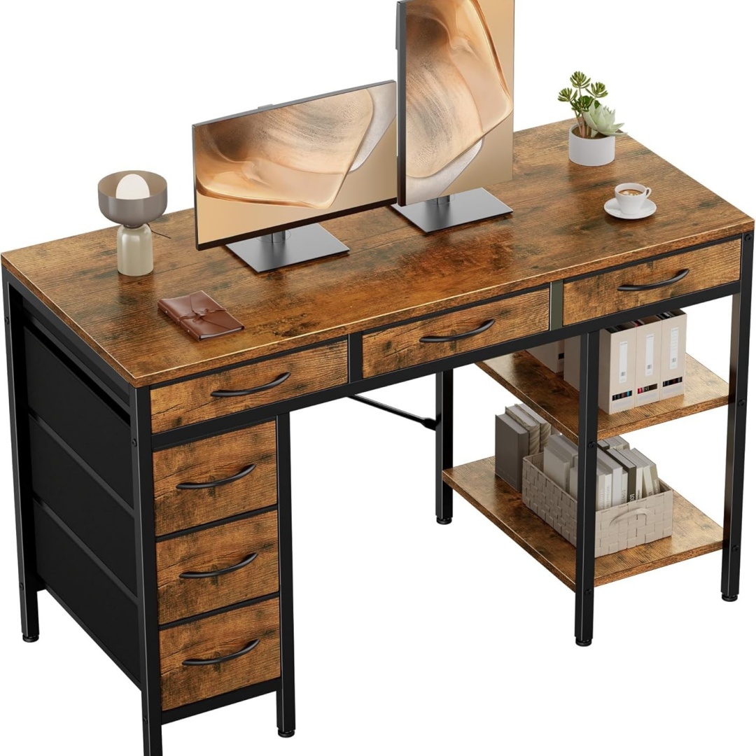 55-inch Computer Desk With 6 Drawers image 3