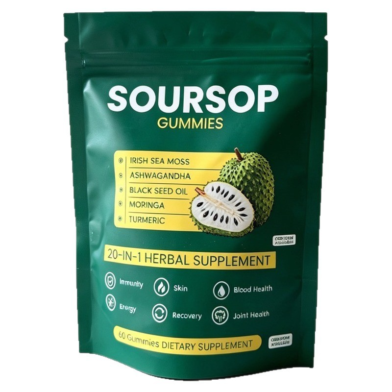 JELEURI SOURSOP Cu ULEI DE SEMINȚE NEGRE, MORINGA,TURMERIC