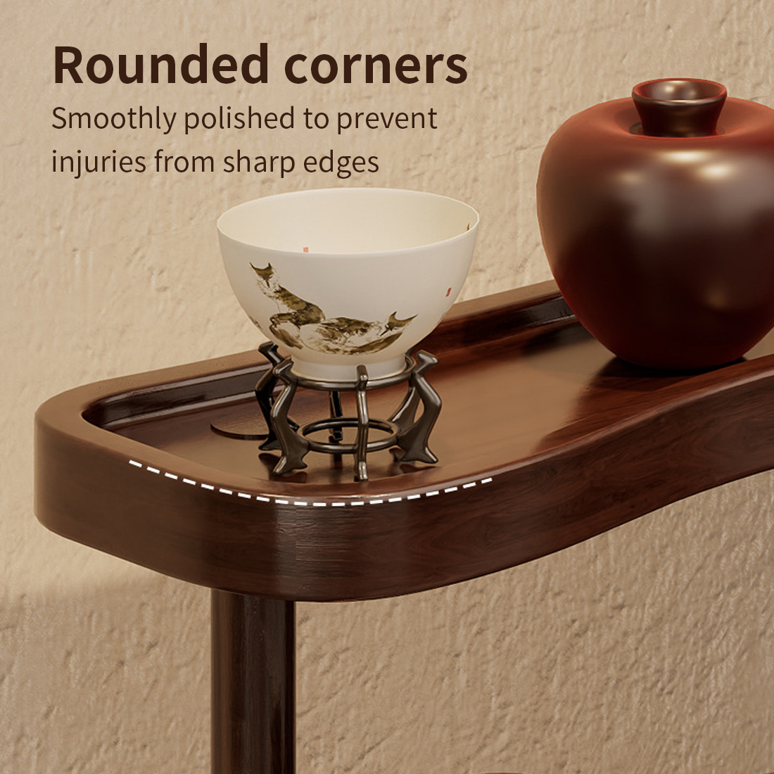 New Walnut Desk Organizer Shelf Modern Multiuse 2 Tier For Pantry Bedroom — image 12