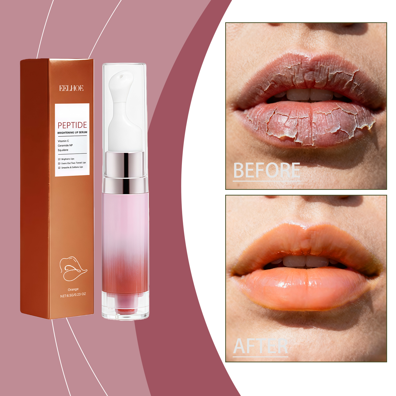 Skin Brightening Moisturizing Lip E Ssence  Orange  6.5g 1 Box — photo 7
