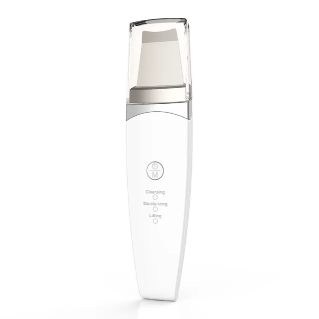 Ultrasonic Peeling Electromechanical Beauty Instrument Facial Cleanser Cleaner White - Shop at LoveMi