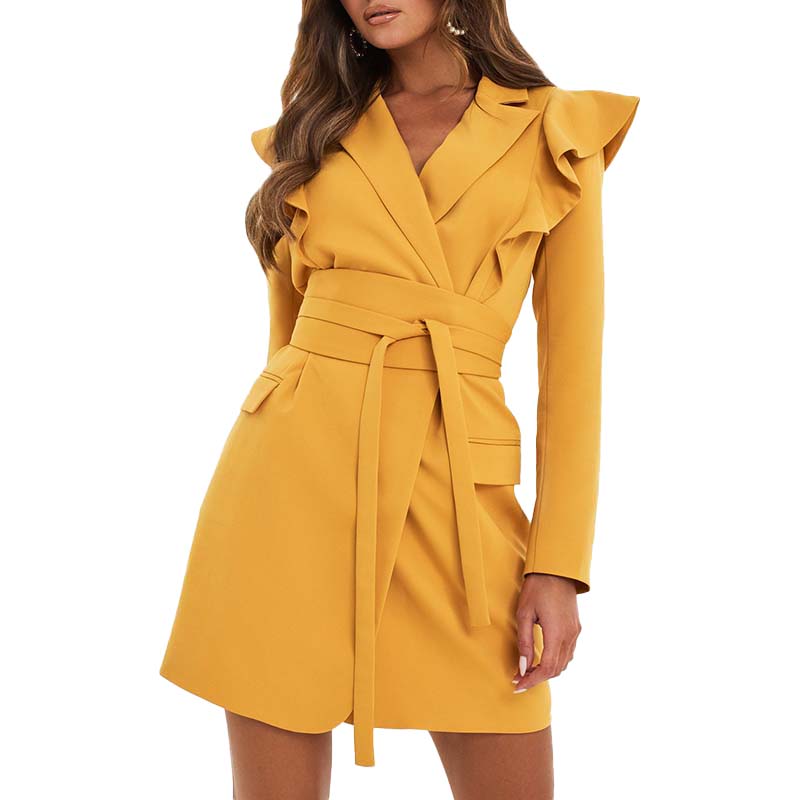 Fashion And Elegant Temperament Dress Red Yellow Blue