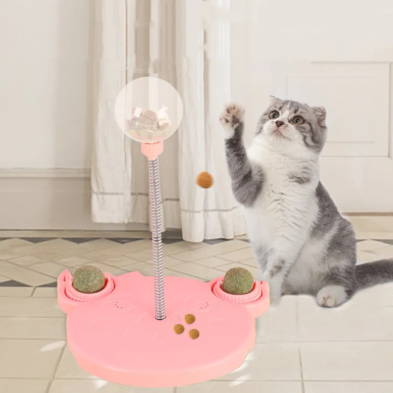 Pet Feeder Cat Toy Pets Leaking Food Ball Self-Playing Tumbler Funny Swing Feeder Puzzle Toys Playing Training Dispenser Bowl – image 2