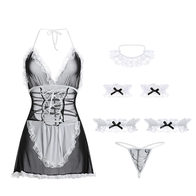 Title 3, Maid Uniform Temptation Passion Clothes Lace Pe...