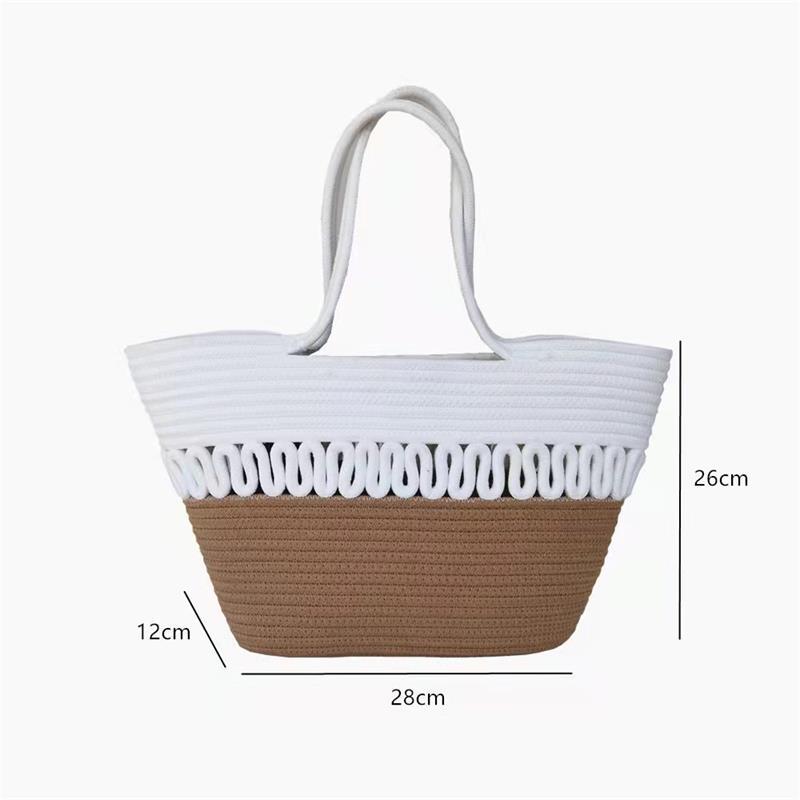 Cotton Bag Female Braided One Shoulder Large Capacity Portable