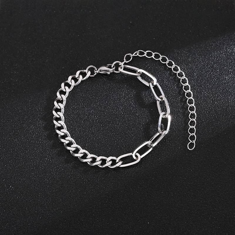 U-Shaped Horseshoe Square Buckle Rhinestone Bracelet