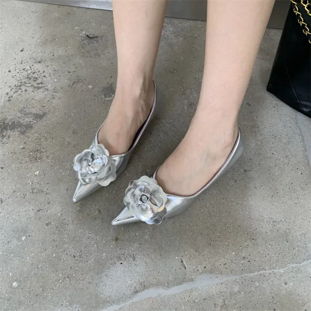 Women's Low Heel Pumps Fashion Shoes Silver - Shop at LoveMi
