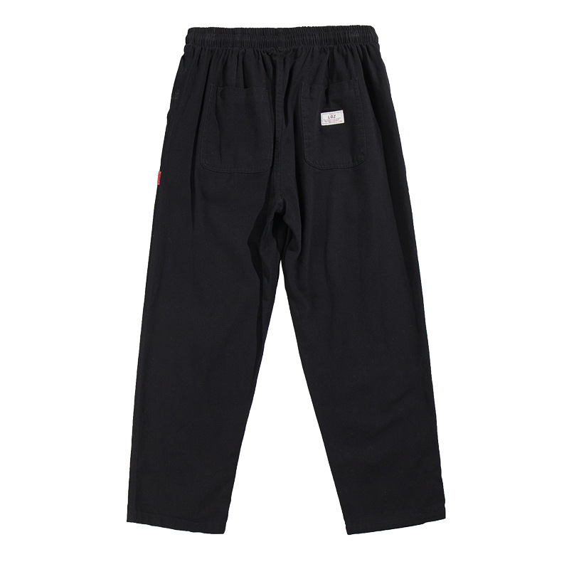 Men's Ninth Solid Color Loose Casual Pants