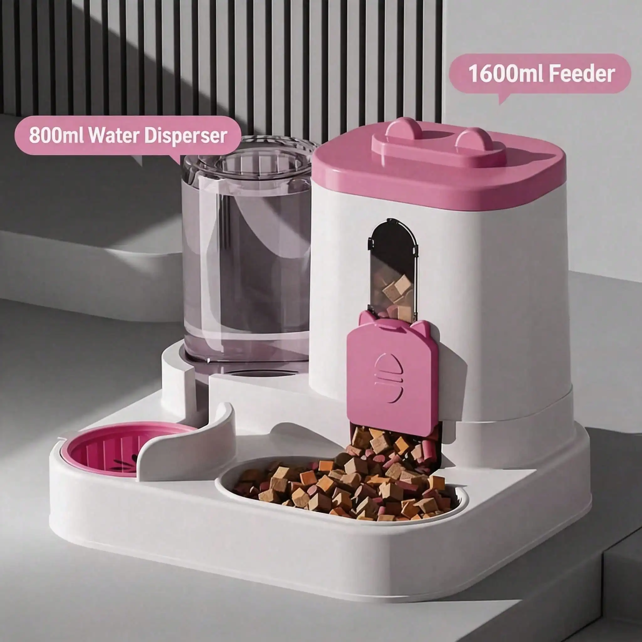 4 Colors Gravity Pet Feeder Water Dispenser