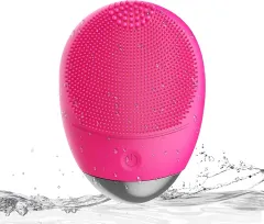 High Frequency Vibration Silicone Facial Cleansing Brush USB Rechargeable Electric Waterproof Silicone Facial Cleanser Thanksgiving Gift Christmas ... - View 1