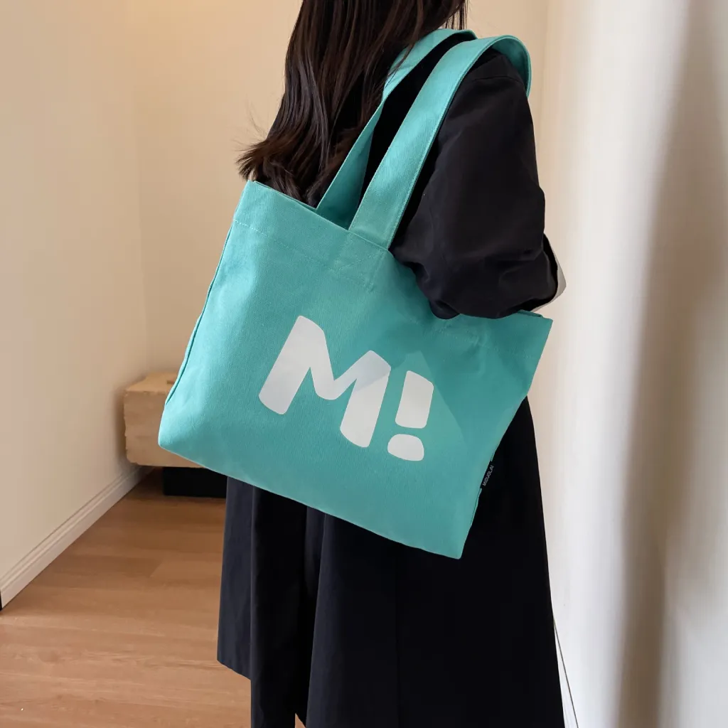 Letter Printed Shouder Bags Canvas Totes Bags For Women Shopper Girls Handbags Eco Environmental Large Capacity Shopping Bags - Green