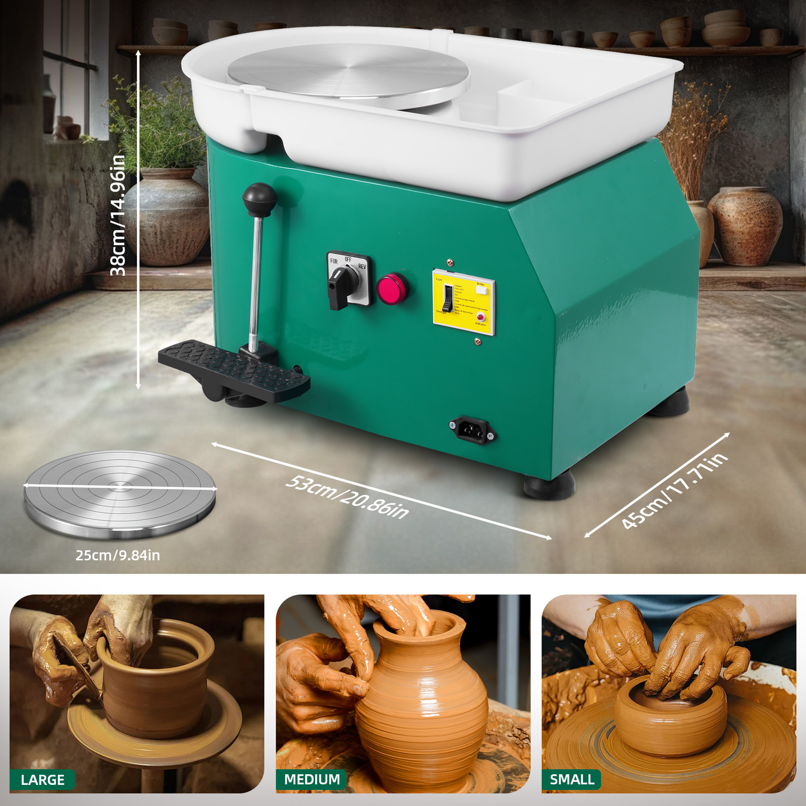 350W Electric Pottery Wheel Turntable Ceramic Forming