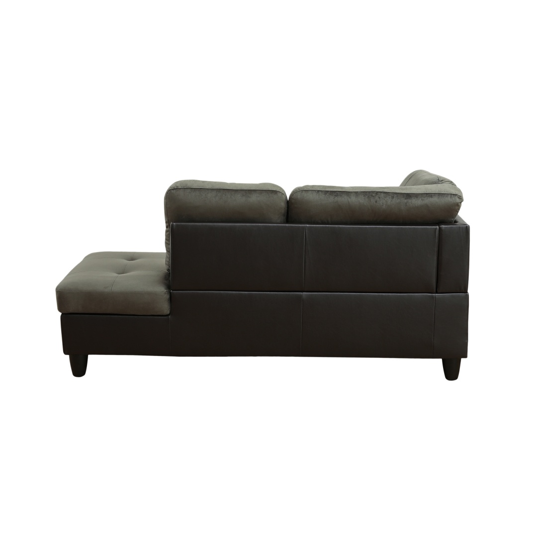 Pickup Only--Taupe Flannel And PVC 3-Piece Couch Living Room Sofa Set