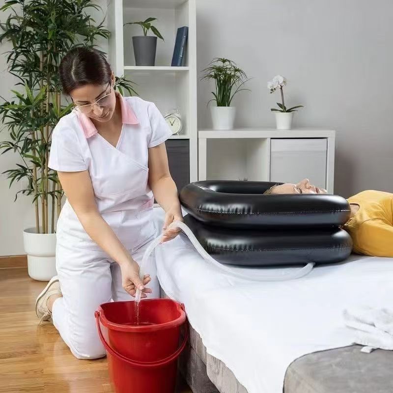 Inflatable Foldable Portable PV Outdoor Care Basin Beauty Hair Shampoo Basin