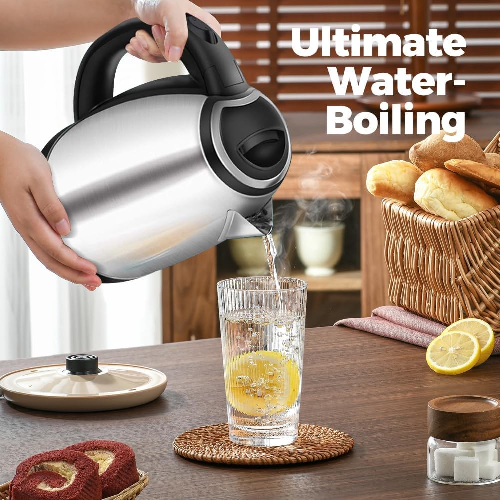 1.8L Electric Kettle 1500W Stainless Steel Cordless Jug Overheat Protection UK — image 9
