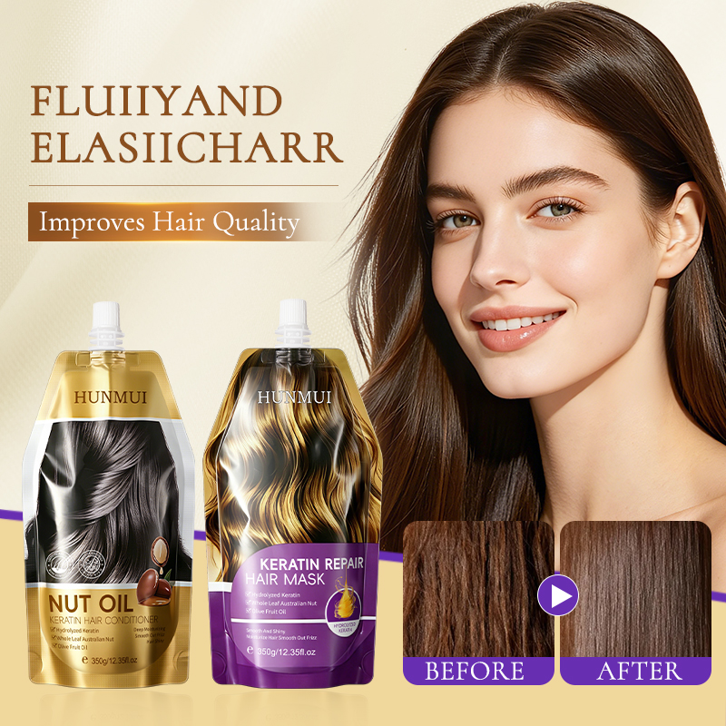 HUNMUI Nut Oil Keratin Hair Conditioner Hair Mask 350g