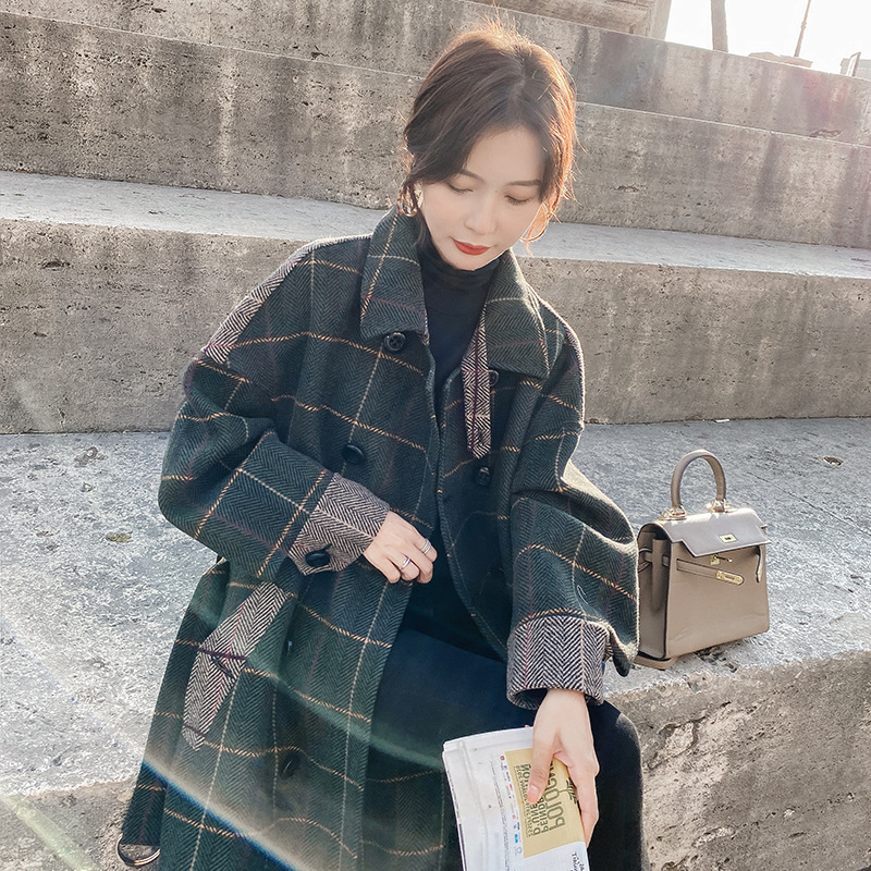 Temperament Goddess Fan Woolen Coat