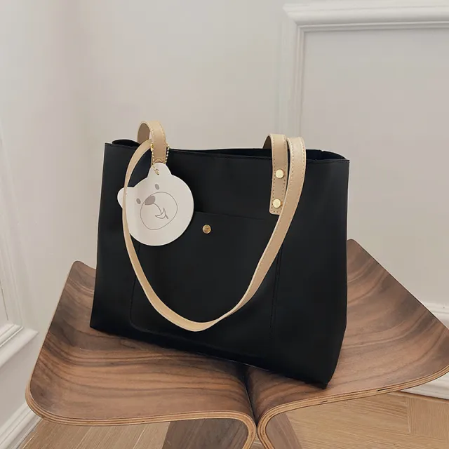 Women's Large Capacity New All match Simple Shoulder Bag Black - Shop at LoveMi