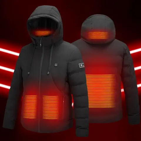 11-zone Heating Jacket Winter USB Carbon Fiber