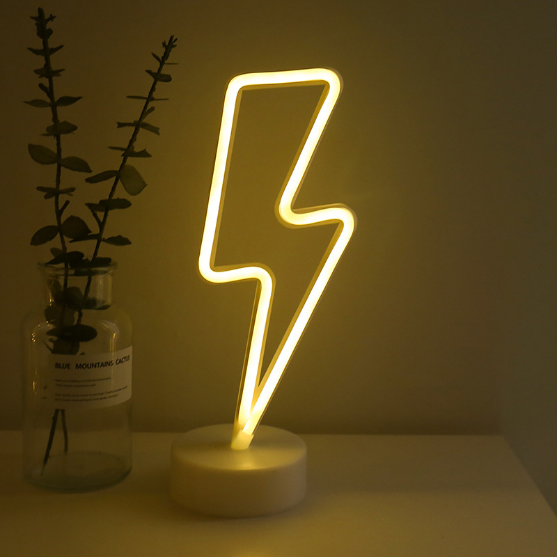 Star Neon Sign Light with Base Lamp