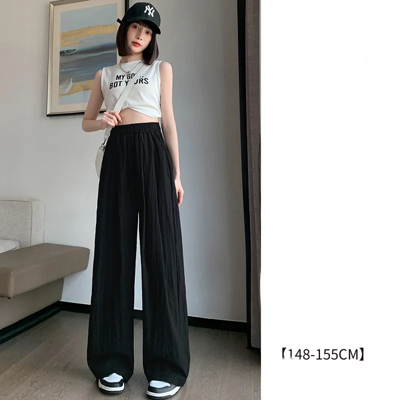 Summer High Waist Draped Casual Japanese Slouchy Style Yamamoto Trousers Cotton And Linen Casual Trousers - Black