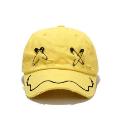 Baseball Cap Men's Trend Embroidery Shading - Yellow - View 1