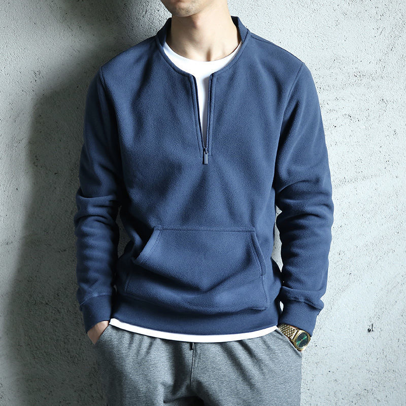 Thickened Fleece Polar Fleece Trend Casual Long-sleeved Blouse Jacket Men
