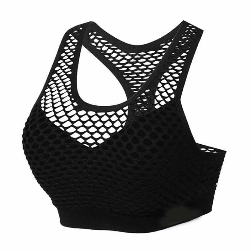 Title 3, Breathable mesh rimless sports bra quick-drying...