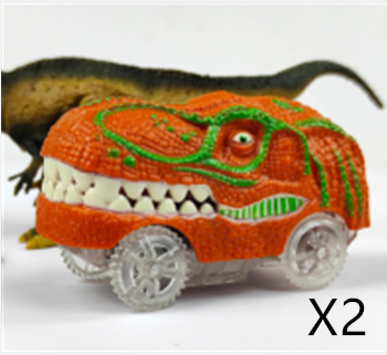 Orange head dinosaur car2PCS