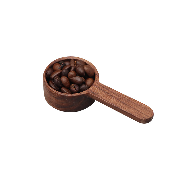 Coffee Bean Spoon Hammered Copper Sandalwood Bean Spoon
