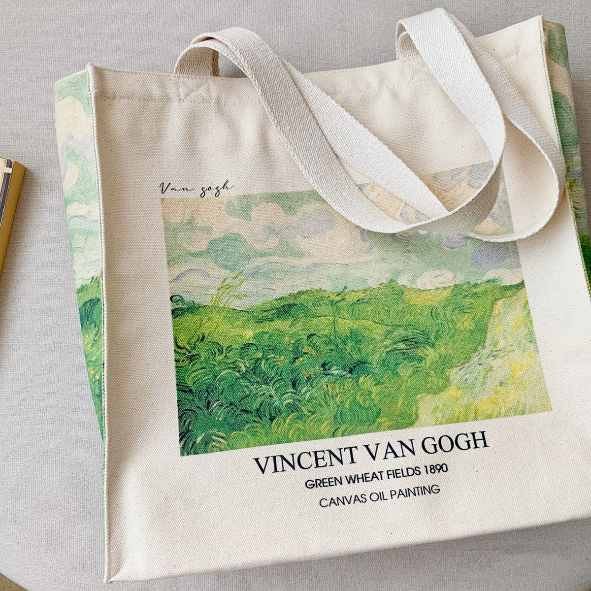 Creative Large Capacity Oil Painting Canvas Bag - Image 2