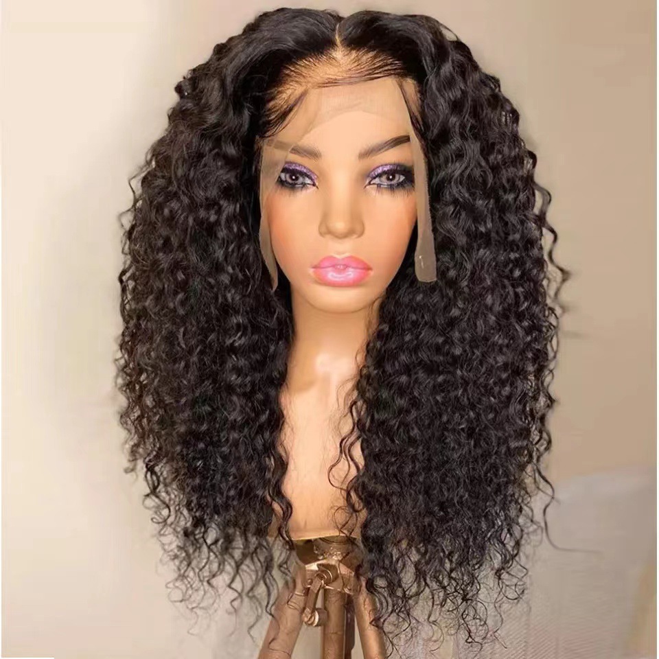 Front Lace Wig European And American Style Wig Female New Mid length Curly Hair Chemical Fiber Wig Factory Spot 12 Inches - Shop at LoveMi