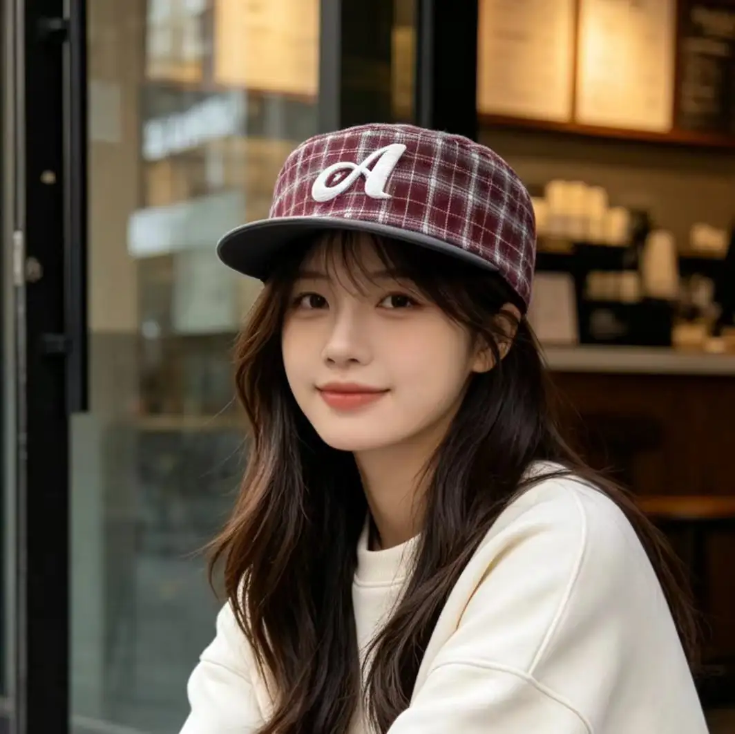 Fashionable Trendy Plaid Patchwork Three-dimensional Letter D