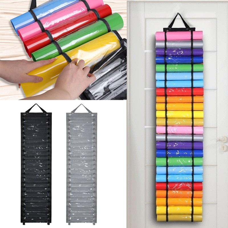 Vinyl Roll Holder With 48 Compartments And Keeper Door Hooks Strap UK — image 8