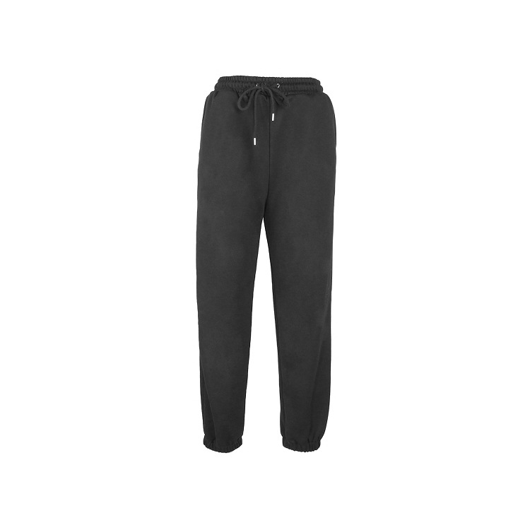Sweater Solid Color Trousers Ladies Suit Black A - Shop at LoveMi