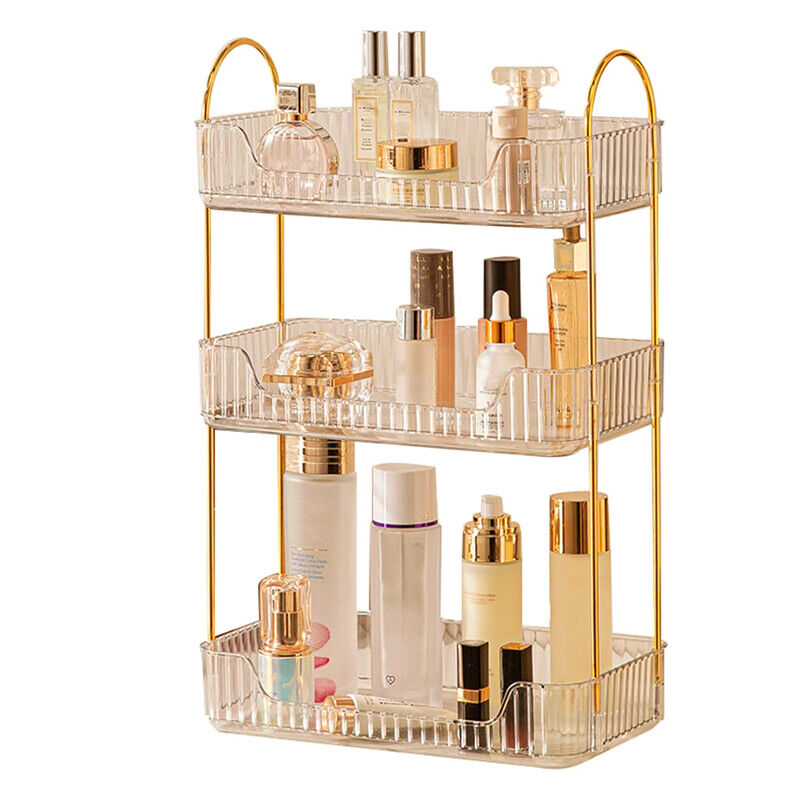 Cosmetic Makeup Holder 3 Tier Storage Shelf Countertop Organizer Perfume Stand