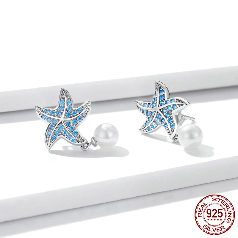 Title 1, Original Ocean Pearl Starfish Earrings