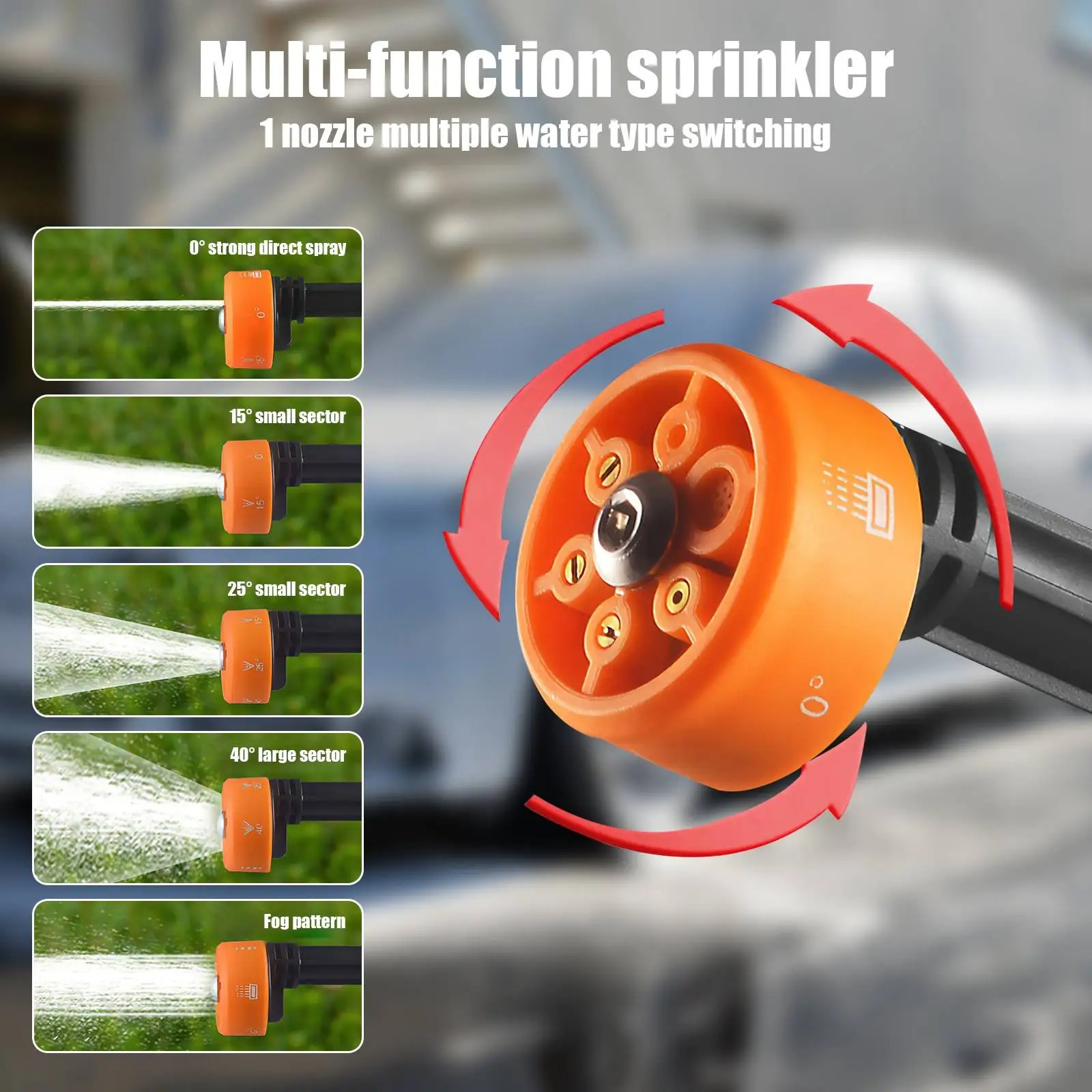 21VCordless High-Pressure Car Washer With Spray Gun And 6-in-1 Nozzle Portable Washer For Cleaning And Watering Cars, Floors, And Gardens 1
