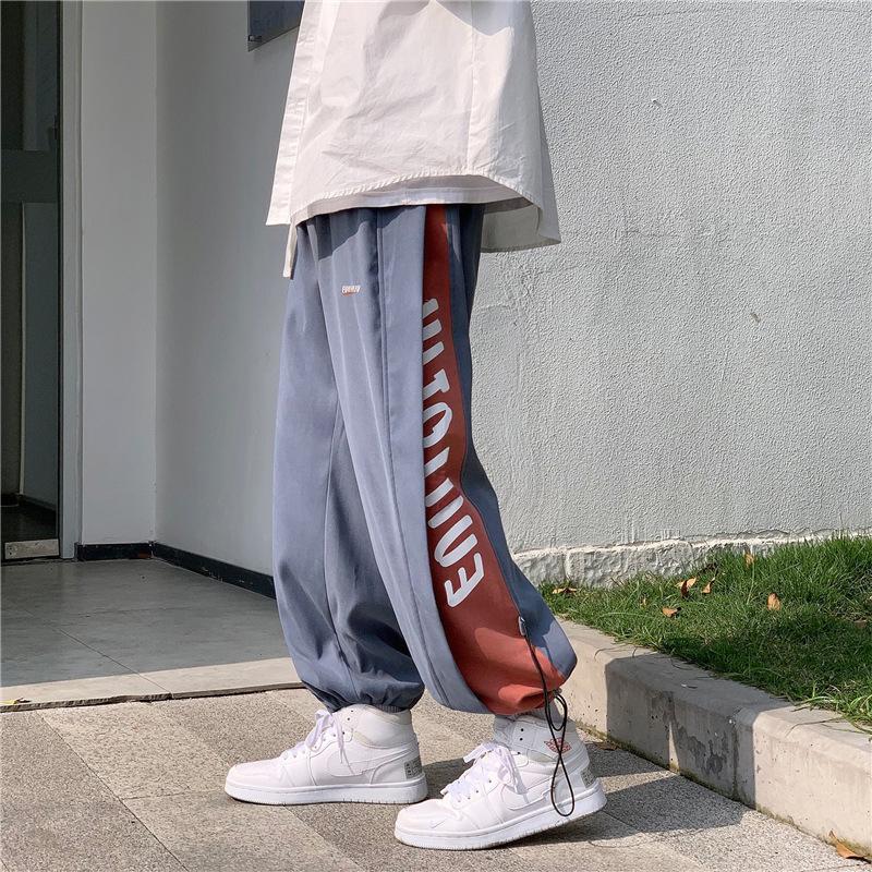 Sports Trousers Korean Style Trend Loose Straight Leg