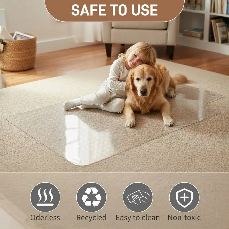 Frosted PVC Floor Mat -1.5mm Anti-Scratch Waterproof