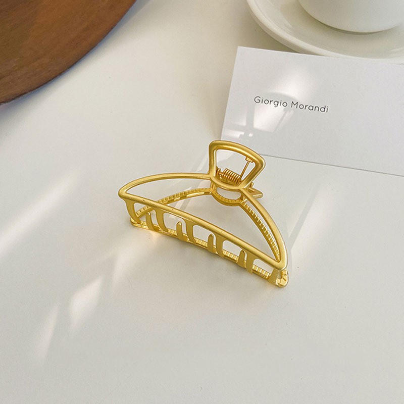 Korean Chic Minimalist Style Geometric Metal Clutch Triangle Section - Shop at LoveMi