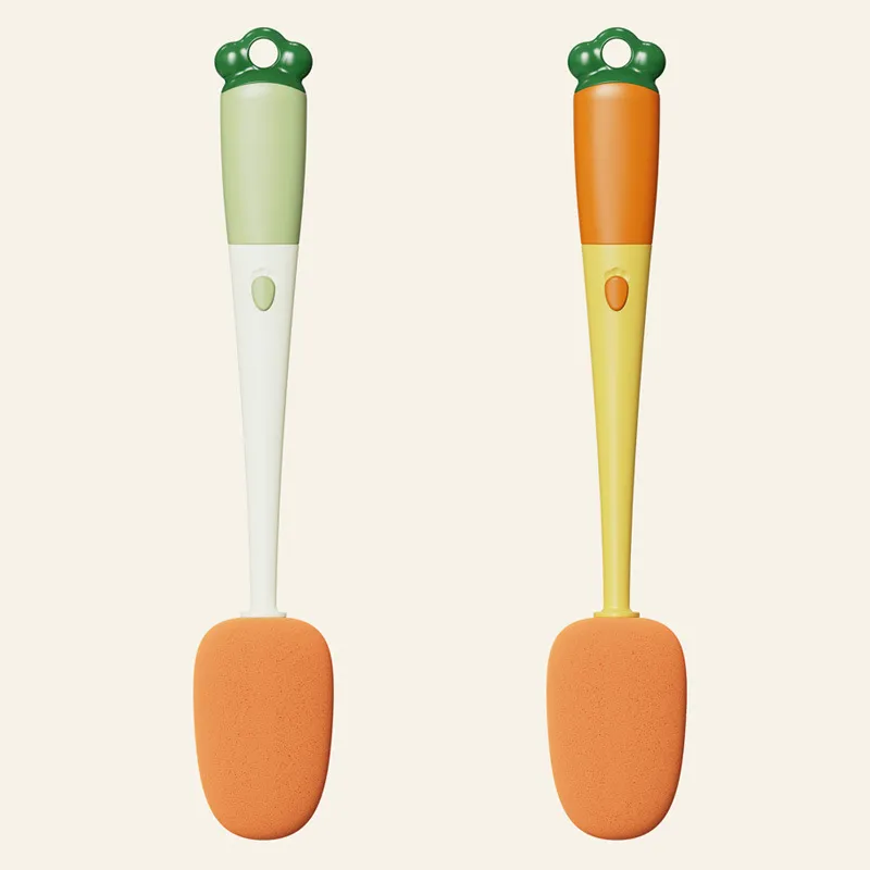 Kitchen 3 In 1 Multifunctional Cleaning Cup Washer Brush Long Handle Carrot Water Bottle Cleaning Brush – image 5