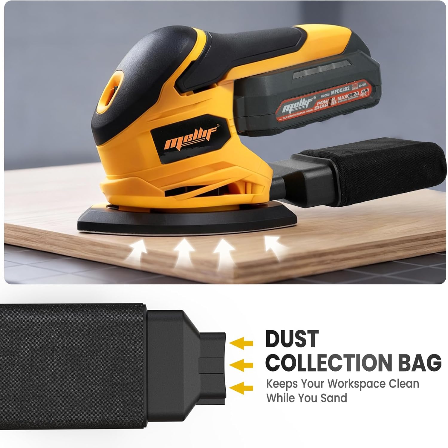 Cordless Detail Sander Compatible With 20V MAX Battery Tool Only, 12000 Rpm — image 8