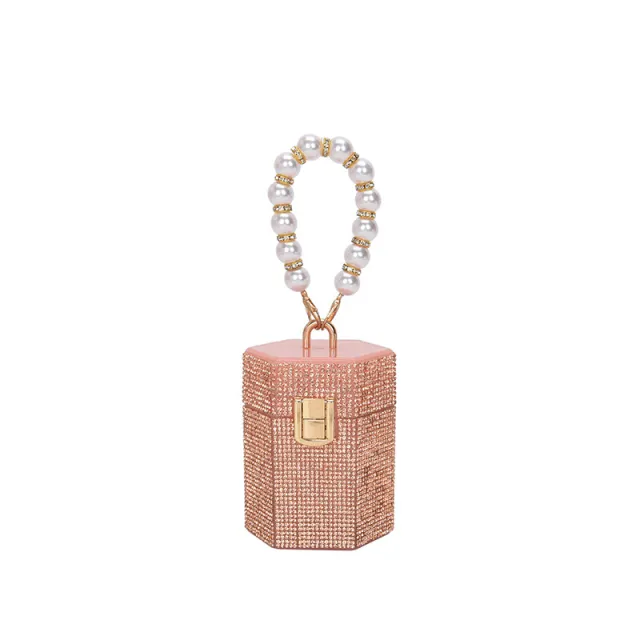 Slung Mini Pearl Portable Dinner Bag Pink - Shop at LoveMi