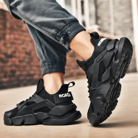 Sports Casual Breathable Fly Woven Mesh Old Shoes Thick